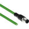 ACT Industrial 3,00 metri Cavo sensore M12D 4 pin maschio a estremità aperta, cavo Superflex Xtreme TPE, schermato (SC4441)