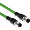 ACT Industrial 3,00 metri Cavo sensore da M12D 4 pin maschio a M12D 4 pin maschio, cavo Superflex Xtreme TPE, schermato (SC446)