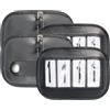 Imperial Riding Numeri torneo IRH Square, Porta Numeri di partenza in Pelle, 3 cifre, Set da 2 Pezzi, Nero, 1SIZE