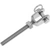 Leisurealeaneag Bullone aperto in acciaio inox e dado di ricambio tenditore vite M8, argento