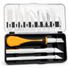 Topolenashop 16 Pezzi Bisturi Modellismo con 3 Cutter di Precisione e 13 Lame - Taglierino per Carta, Tagliabalsa e Attrezzi per Modellismo, Fai da Te e Artigianato