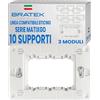 Bratek 10x Supporto 503 Compatibile con BTicino MatixGO | Supporto 3 Moduli per Placche e Frutti della Serie Matix Go - Sostituisce Telaio Portafrutti BTicino J4703 - Made in Europe