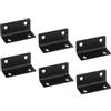FEEIMOL 6 Pezzi Squadrette Angolari Acciaio Inossidabile Staffa Angolare Retto Supporti Angolo 90 Gradi L Forma Staffe per Fissaggio Legno Mobili Armadietto Tavolo Sedia Nero 27x60mm