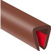 YANRUIPRO Bordo in gomma, bordo flessibile per bordi taglienti, protezione per bordi a U da 8 mm, protezioni autoadesive per compensato, vetro, parti in lamiera flessibile e parti in lamiera, 6 m, colore