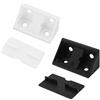 Create idea Staffa Angolare Destra In Plastica Da 100 Pezzi 41x20x20 Mm Giunti Angolari Per Mobili Con Tappo Per Cassetti Rinforzati Armadi Armadi Scrivanie Nero Bianco