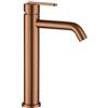Rea - Rubinetto Da Lavabo Rame Spazzolato Ontario, Alto, 14,5X4,5X30cm