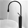BIQSYVTM Rubinetto for lavabo Maniglia singola Bocca girevole a 360 ° Miscelatore moderno in ottone for cucina o bagno Rubinetto for lavabo Spazzola dorata (Color : Black-Tall)
