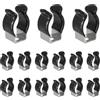 QUARKZMAN 115Pcs Clip A U T5 Portatubi, Clip In Acciaio Inox Per Tubi LED Fluorescenti, Supporto Per Montaggio Tubi Lampada Da 10mm 3/8, Altezza 23mm, Nero
