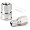 MEANLIN MEASURE MEANLIN 2PCS Kit raccordi per tubo idropulitrice in acciaio inox 304, attacco rapido femmina 3/8 BSP, set connettori acqua alta pressione