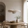 Generico Paralume a Sospensione in Corda,Lampadario Artigianale In Fibra Naturale,Vimini,Rattan,Paglia,Stile Etnico Marocchino,Rustico Mediterraneo,Boho Chic,Indonesiano,Interni ed Esterni Ø60x25cm 2805261402