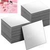 heedpeiur 100 specchietti autoadesivi da incollare a mosaico, in acrilico, 5 x 5 cm, quadrati, flessibili, per fai da te, camera da letto, bagno, decorazione da parete