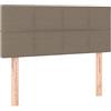 vidaXL Testiera Letto Singolo Imbottita Tortora 100 x 5 x 7888 cm Tessuto