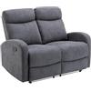 Vente-unique - Divano relax 2 posti Evelyn - poliestere - grigio