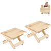 MAGIC SELECT 2 Mini Sgabello Pieghevole in Legno. Sedile da Viaggio, Sgabello per Bambini, Poggiapiedi Portatile per Casa, Bagno, Cucina, Giardino, Ufficio, Viaggi. Supporta 90 kg.