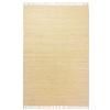Theko Tappeto Dhurry in 100% cotone, tessuto piatto Happy Cotton | tessuto a mano | colore: naturale | 120 x 180 cm