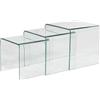 Vente-unique Tables - Bass gigogne Minka in vetro curvo â€" Ventosa unica