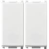 Vimar 14005.AB Plana Deviatore 1P 16 AX 250 V~, illuminabile, tasto sostituibile, materiale antibatterico, bianco (Confezione da 2)