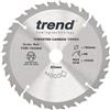 Trend Lama per Sega Circolare Wood, Diametro 160 mm, Foro 20 mm, 32 Denti, Taglio 1,8 mm, Angolo +5°, Metallo Duro (TCT), Finitura Media, CSB/16032
