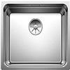 BLANCO ETAGON 500-U 521841 Lavello da Cucina in Acciaio Inox Sotto-Top per Basi di Lavello con Larghezza di 60 cm, SILGRANIT, Acciaio Inox Satinato