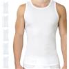 SES Canottiera da uomo a costine sottili, S-4XL, confezione da 5 pezzi, da uomo, in 100% cotone/da uomo, con vestibilità aderente, bianco, XL