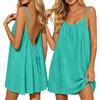 Generico Vestito Lungo da Spiaggia Donna Realizzato in Lino Traspirante con Taglio Ampio sotto Il Ginocchio per Vacanze Estive Gite all Aperto E Incontri Casual