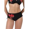 Lovable Parte Bassa del Costume | Slip a Vita Alta con Coulisse in Microfibra | Effetto Contenitivo | Printed Shape Micro Donna, Nero con Stampa Palma 5 - XL