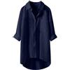 RYTEJFES Copricostume Camicia Donna Camicette Donna Estive Lunga Estiva Mare Marrone Abbigliamento Estivo Maglia Cotone Manica Maglietta In Lino Elegante Curvy Camicie Da Vestito Sottogiacca Camicetta Xl