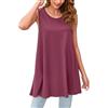 Enmain Magliette Tunica Donna a Maniche Corta Estiva Maglia Lunga Ampia Desigual Casual Blusa Camicia Scollo Tondo Floreale Paisley Elegante S-3XL