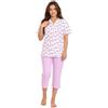 Leedya Pigiama Donna Primaverile Estivo in Cotone 100% - Canotta Senza Maniche e Pantalone Pinocchietto 3/4, Fresco e Traspirante, Comfort Fit, Made in Italy