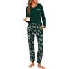 Jahetuul Pigiama Donna Invernale Cotone 2 Pezzi Pigiami a Maniche Lunghe