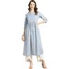 Vastraghar Kurtis - Tunica indiana da donna, per feste, kurti e kurta, pronta da indossare, Blu e bianco., XX-Large