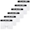 CLALER - Boxer da Uomo, Confezione da 6 Pezzi, in Cotone, Comodi e Traspiranti, Adatti per Lo Sport all'Aria Aperta 6 x Bianco. L