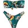 ZAFUL Set Bikini A Fascia Imbottito Stampa Floreale con Nodo Frontale Donna