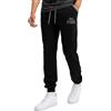 Lonsdale London Wansford Uomo Pantaloni Tuta Nero 100% Cotone