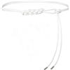 HIQUACC Cintura da donna in pelle PU skinny Boho doppio annodato cinture in vita, Twists Knot Bianco, One Size
