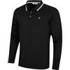 Calvin Klein - Polo da uomo a maniche lunghe con collo a punta elasticizzato Campus 2025, Black, L