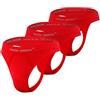 sesto senso Uomo Seamless Strings Mutande G-Strings Sexy Intima di Base Perizoma 3 Pack L/XL Rosso