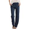 Friptspyg Pantaloni da donna con tashen per il tempo libero, elasticizzati, leggeri, palazzo