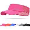 Sukeen Cappello Parasole Da Asciugatura Rapida, Visiera Solare Protettiva UPF 50+ UV per Donna Uomo, Cappello Da Corsa Elastico Fresco con Fascia Traspirante, Tennis Rosso Rosato