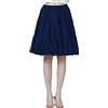 BEAUTELICATE Sottogonna Donna Cotone Corta Lunga Antistatico Retro Sottoveste con Pizzo Mezza Gonna per Abiti (Blu Navy - 55cm, M)