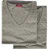 RAGNO 4 T-Shirt Intime Uomo Camiciola Cotone Manica Corta SCOLLOV Sport Art. 601418 Bianca Grigia Nera dalla 3 alla 7 (Grigio, 7)