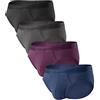 DAVID ARCHY Boxer da uomo in micro modal 60s, biancheria intima lusso setosa e liscia traspirante e antibatterica, boxer da uomo con tasca 3D da 35 mm, boxer multi-pack per uomo, S