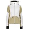 CMP Giacca da sci in twill con inserti in Velluto da Donna Waterproof 20.000 (IT, Testo, XXS, Regular, Regular, Bianco/Beige)