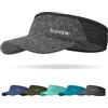 Sukeen Cappello con visiera parasole ad asciugatura rapida, UPF 50+, protezione solare UV, per donne e uomini, cappello da corsa, cappello da golf, visiera elastica fresca con fascia traspirante per