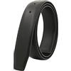 Jiuvaso Cintura da uomo resistente, senza fibbia 33 mm di larghezza 120 cm con fori Cintura fai-da-te Cintura regolabile per pantaloni regalo, Nero