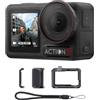 DJI Osmo Action 5 Pro Combo Impugnatura per street photography, fotocamera d'azione 4K per creatori, sensore da 1/1,3″, FOV di 155°, batteria da 4 ore, telaio multiuso e impugnatura
