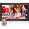 HDeye Cornice fotografica digitale WiFi da 15,6 pollici, touch screen 1280 x 800 IPS, memoria 32 GB, rotazione automatica, montaggio a parete, facile installazione di foto e video istantaneamente