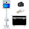 PAAFNN Fotobooth portatile da 15,6 pollici DSLR con touch screen, con luce RGB, ideale per matrimoni, feste, celebrazioni ed eventi (bianco, cabina fotografica, mini stampante)