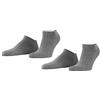 ESPRIT Basic Uni 2-Pack M Sn cotone bassi tinta unita confezione di 2 paia, Calzini corti Uomo, Grigio Light Grey Melange 3390, 43-46