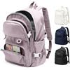 pectodox Zaino Scuola Superiore Media Ragazzo, Zaino Impermeabile Multitasche Donna Università, Zainetto Uomo Porta PC 14 Pollici Leggero, Zaini da viaggio Backpack,Viola